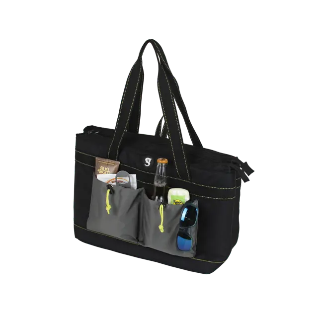 2 Compartment Tote Cooler - Black/Grey