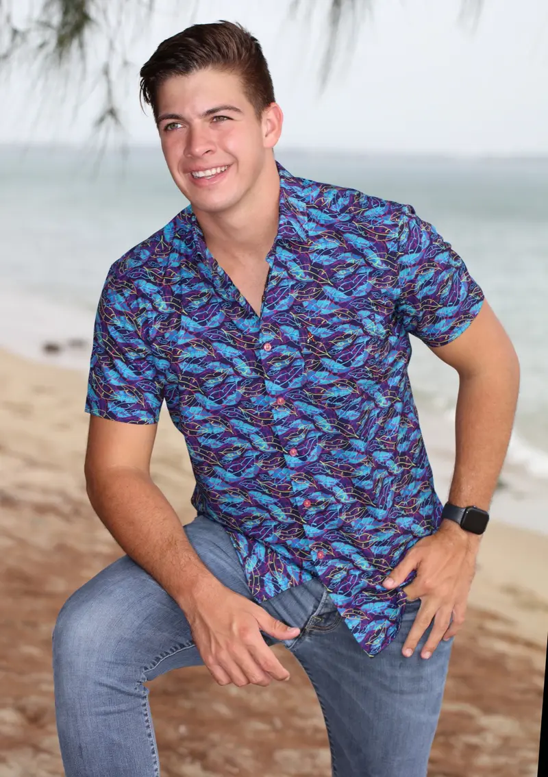ADP-10 Navy/Yellow Short Sleeve Shirt