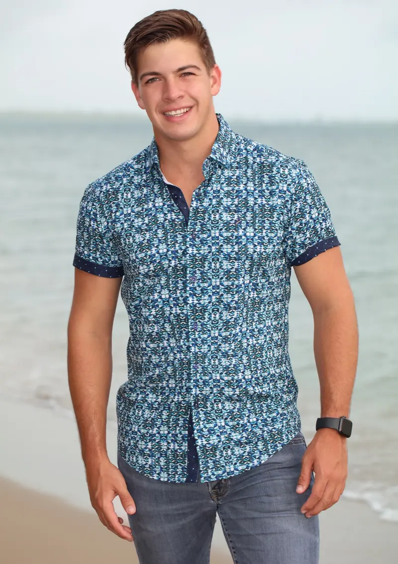 ADS-220 Blue Short Sleeve Shirt
