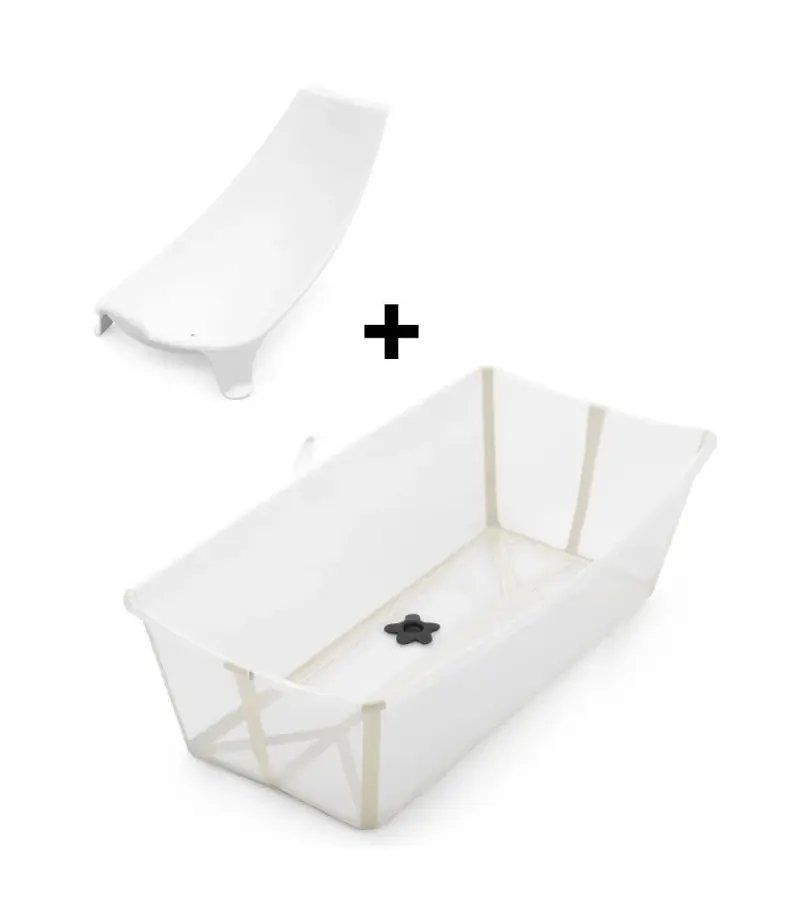 Bañera Flexi Bath® XL (80 cm) - Pack con Soporte para RN y Tapón de Temperatura (Diversos Colores)