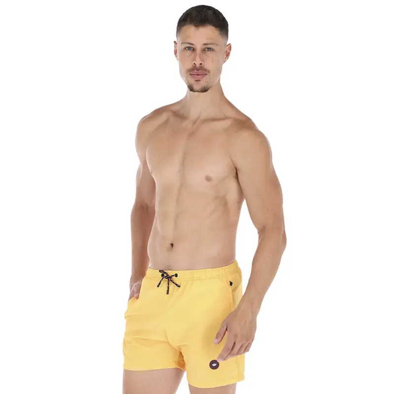 Basic-16 Yellow Men's Quick Dry Swim Trunks