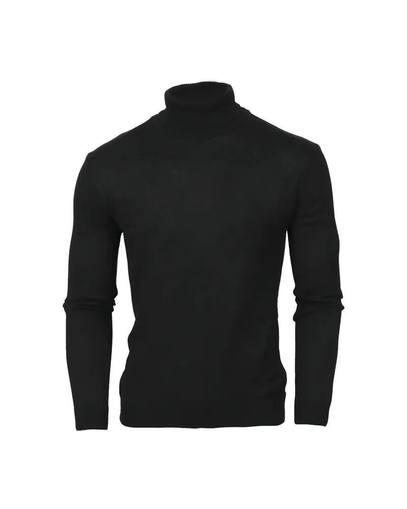 Black Turtle Neck Long Sleeve Shirt