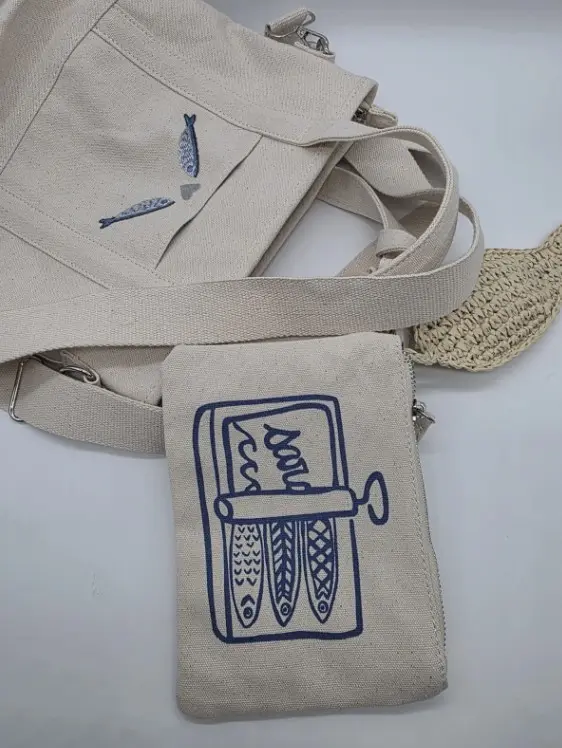 Bolso tela con detalles Sardina | C & C California