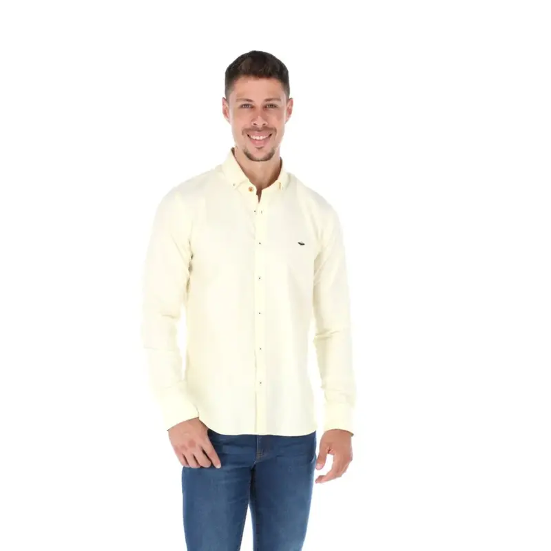 Camisa Porto Blanco Básica Amarilla de Caballero  | CBASIC-16