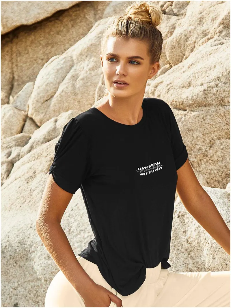 Camiseta con elástico en cintura 25733