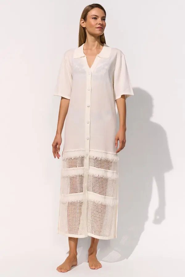 Dress silk white