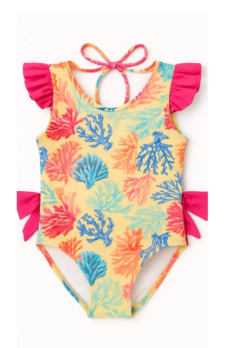 Julieta One Piece Coral Amarillo