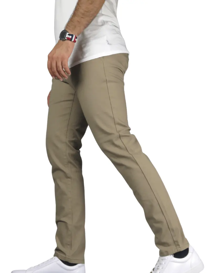 KB006PSK Tan Stretch Chino Pant