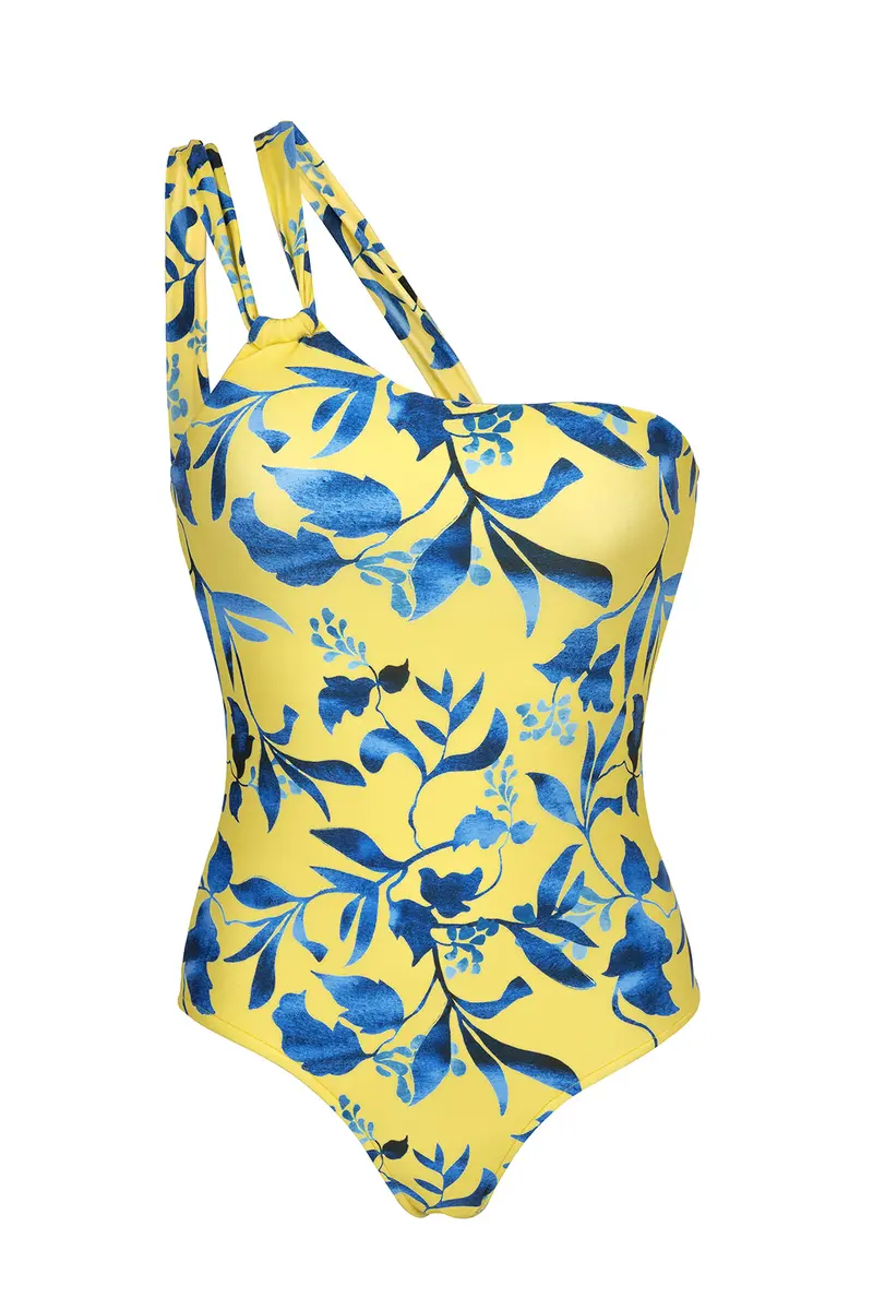 Lemon Flower One Shoulder