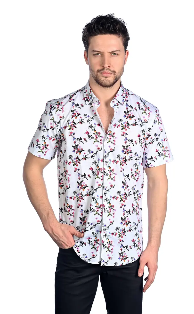 M611-S White Short Sleeve