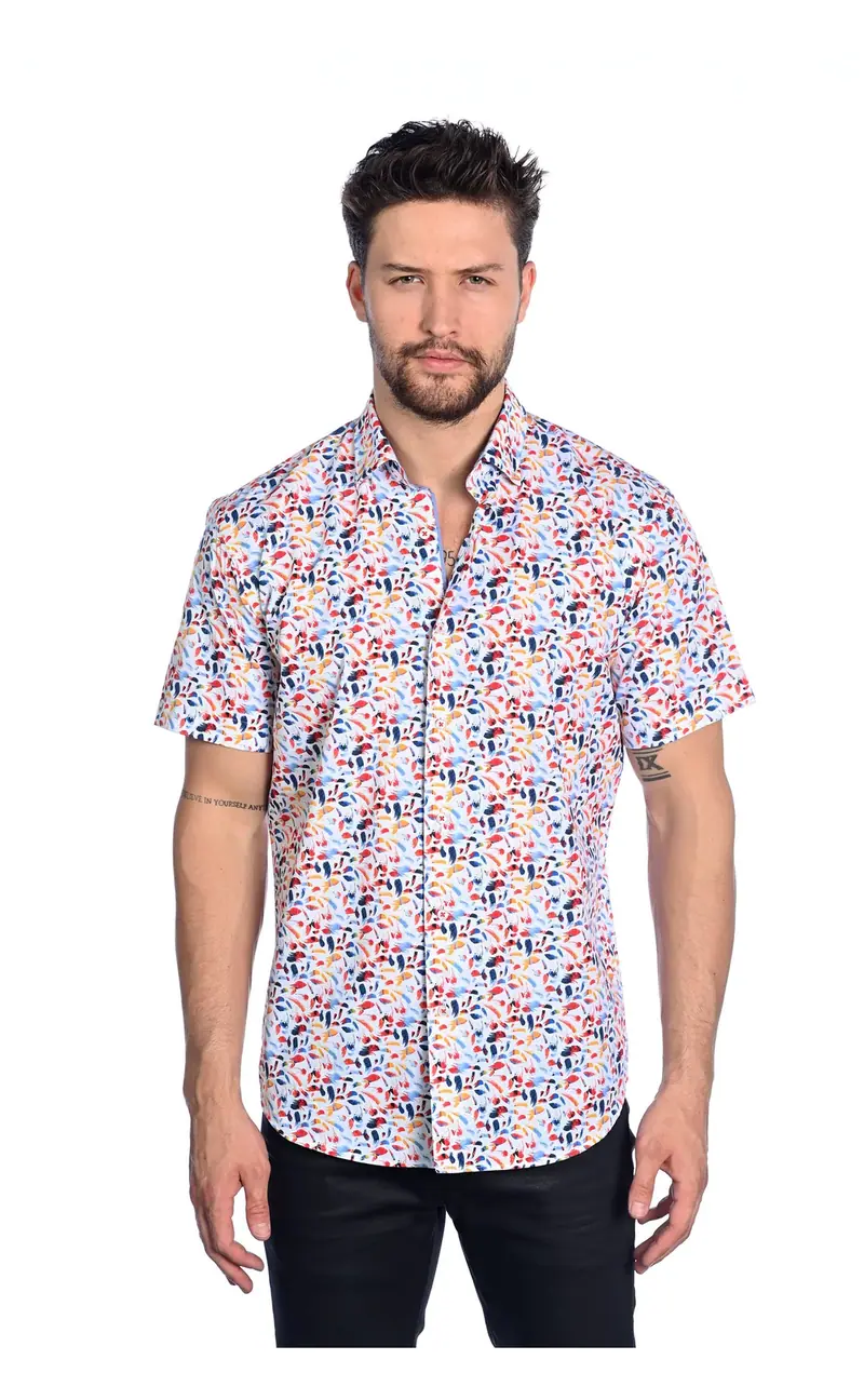 M620-S White/Multi Short Sleeve