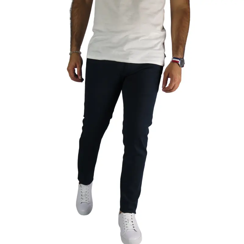 Navy Blue Stretch Chino Pants / KB007PSL