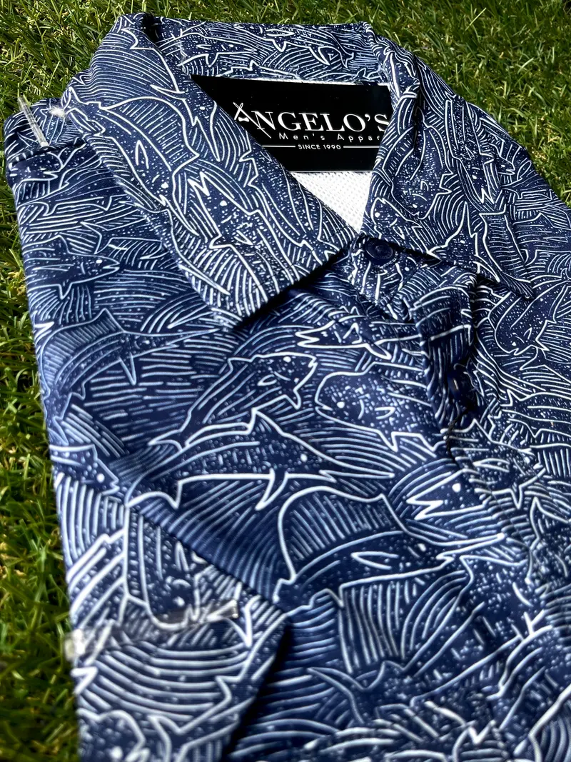 Navy Wahoo Short Sleeve Shirt