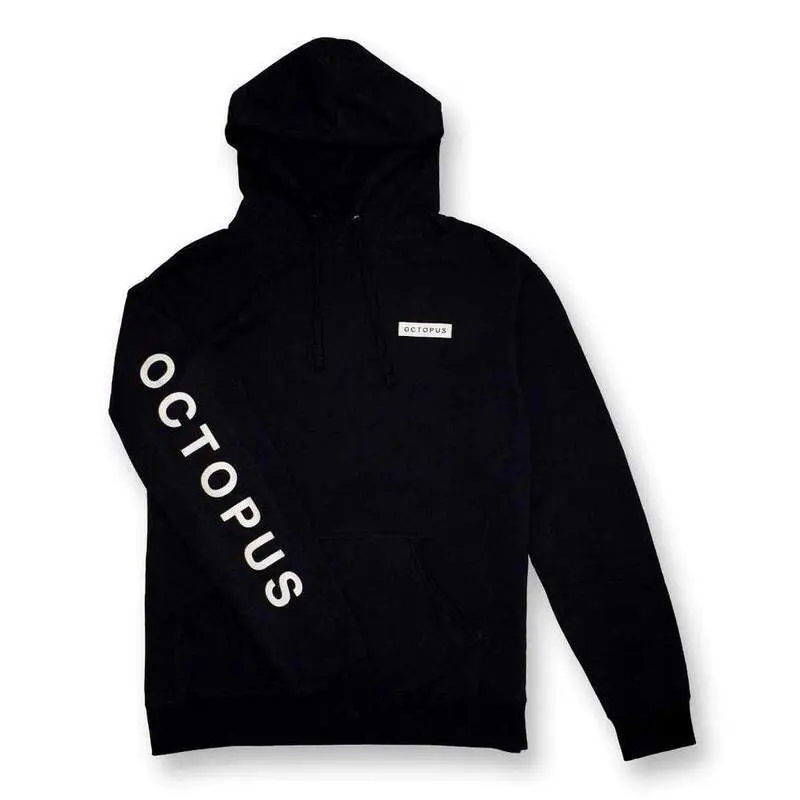 OCTOPUS HOOD MASSIVE LOGO BLACK