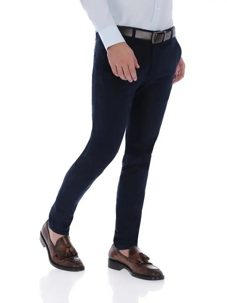 Pantalón De Gabardina Para Caballero Porto Blanco Color Azul Marino | PNT-07
