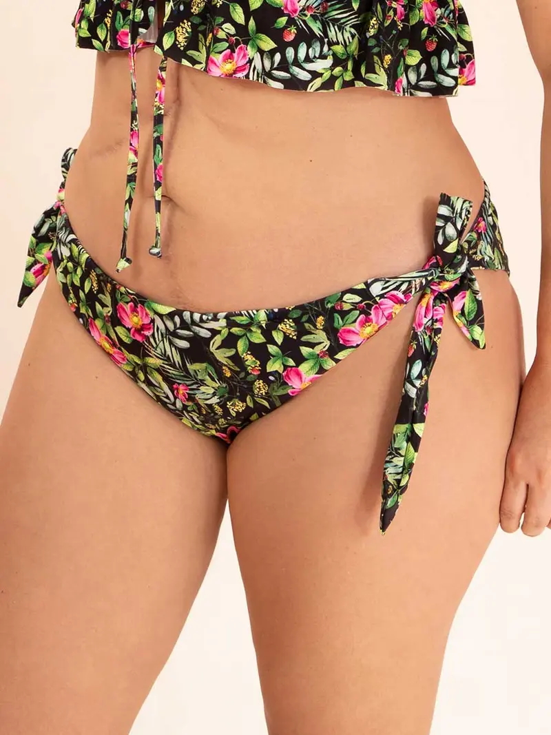 Panty de Baño Ajustable Estampado Color Negro