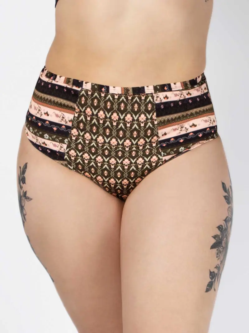 Panty de Baño Estampado Negro
