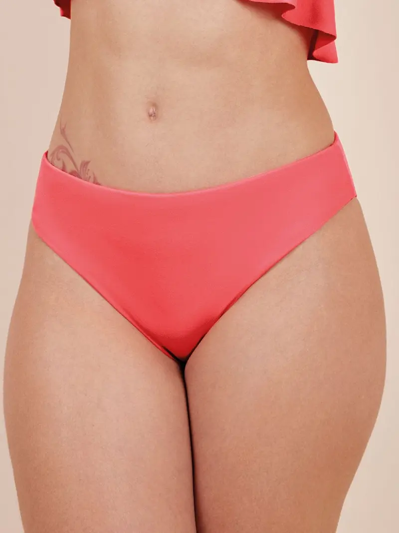 Panty de Baño Para Mujer Coral Profundo