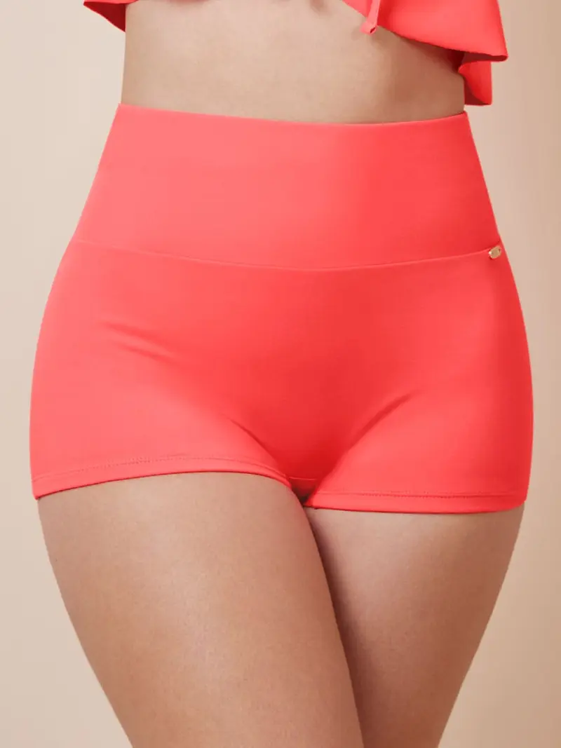 Panty de Baño Tipo Bóxer Coral Profundo