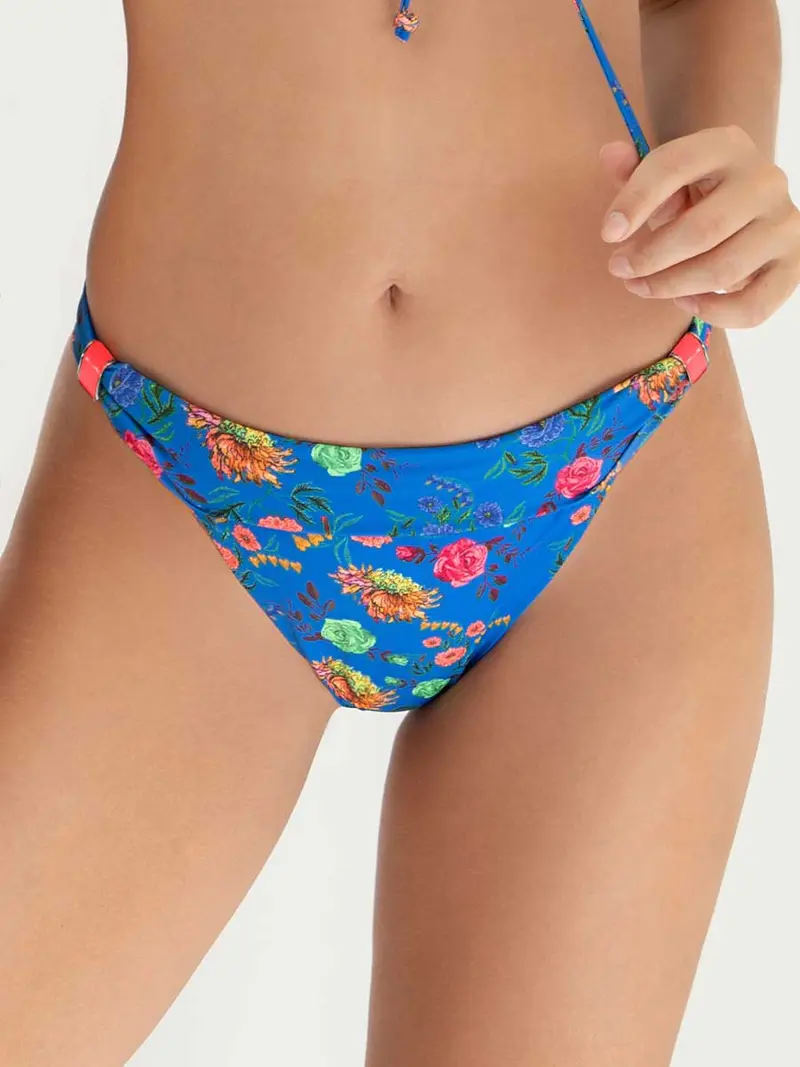 Panty de Baño Triangular Estampado Azul Rey