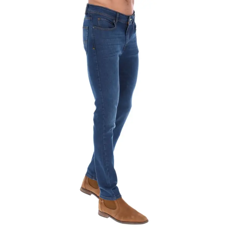 PJ-05 Men's Solid Premium Flex-Stretch Denim Jeans Blue