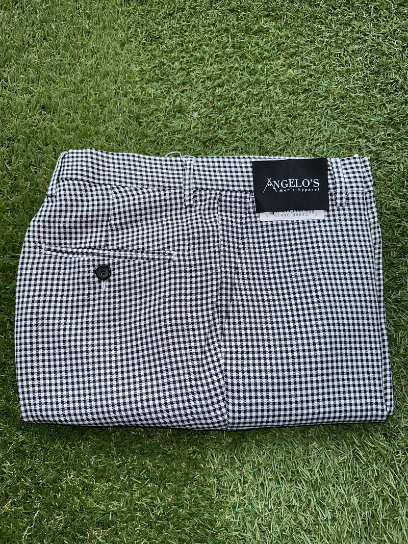 PL113 Blk/White Plaid Pants