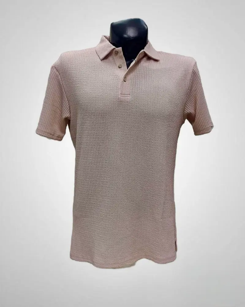 Polo Moderna con Textura color Rosa | APOL2411-Rose