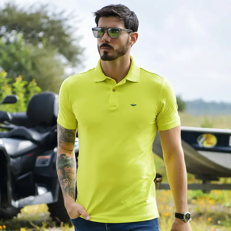 Polo Porto Blanco Básica Caballero Amarillo | PBASIC-12