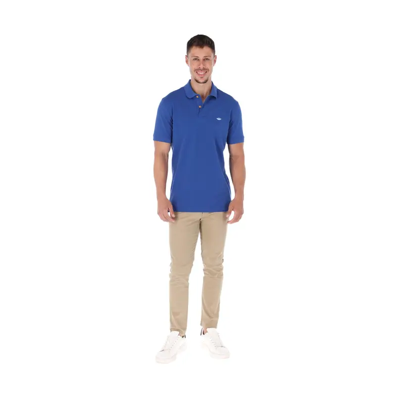 Polo Porto Blanco Básica Caballero Azul Claro | PBASIC-13