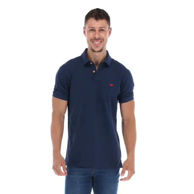 Polo Porto Blanco Básica Caballero Azul Marino | PBASIC-11