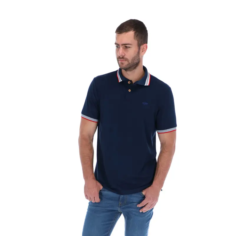Polo Porto Blanco Básica Caballero Azul | PBASIC-1802
