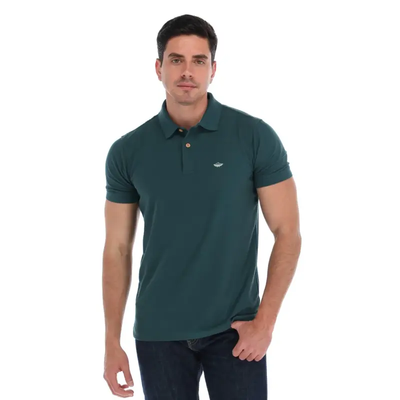 Polo Porto Blanco Básica Caballero Verde Oscura | PBASIC-16