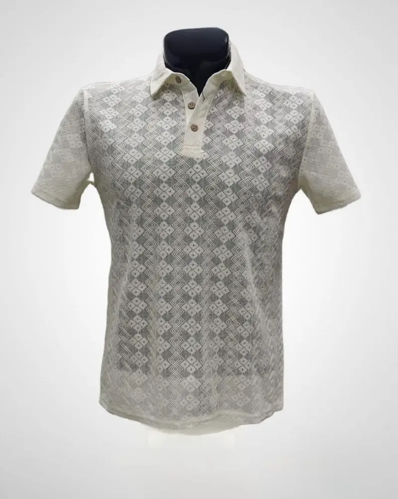 Polo Tejida con Textura color Beige | APOL-03 Beige