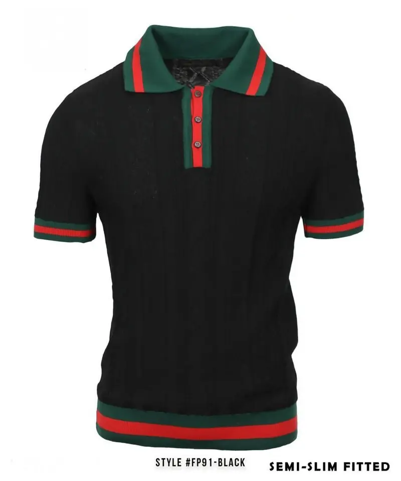 Premium Collection Sweater Polo Black