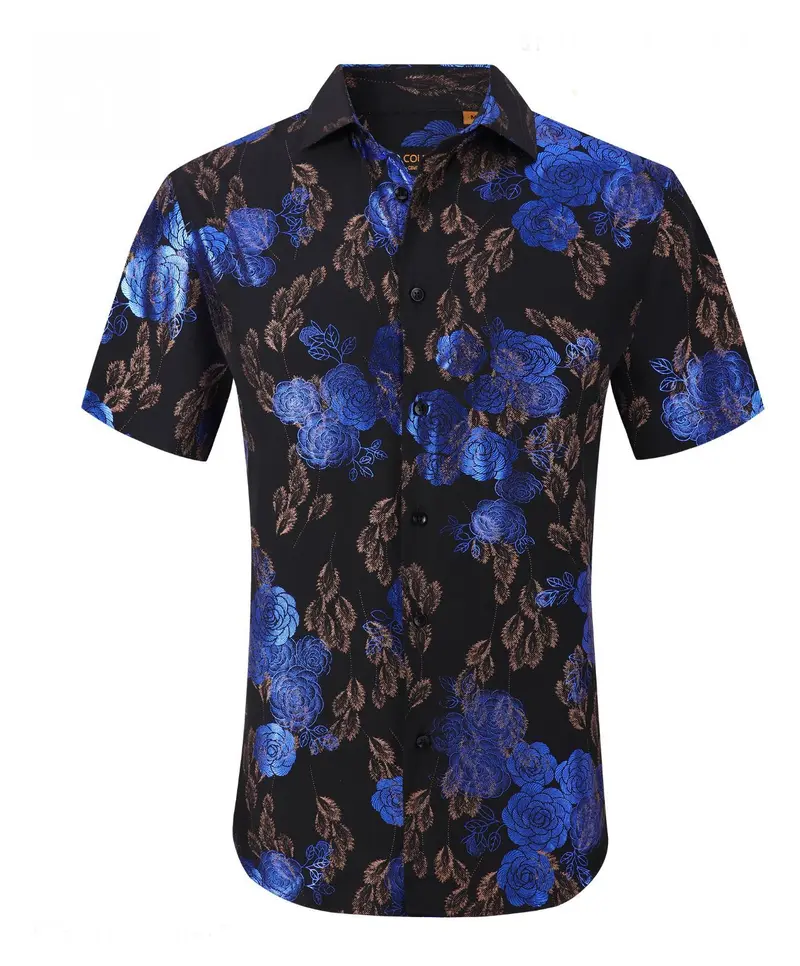 Premium Metalic Collection Short Sleeve Shirt / Black