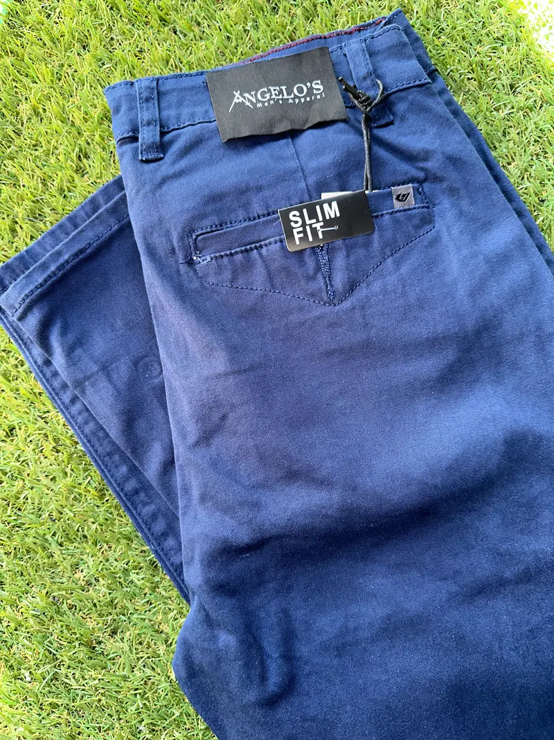 Royal Blue Stretch Chino Pants / KB007PSL