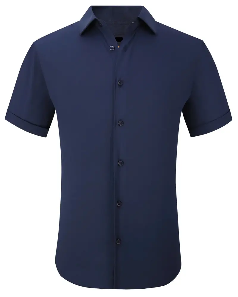 SC515-10 Navy Solid Stretch Short Sleeve Shirt