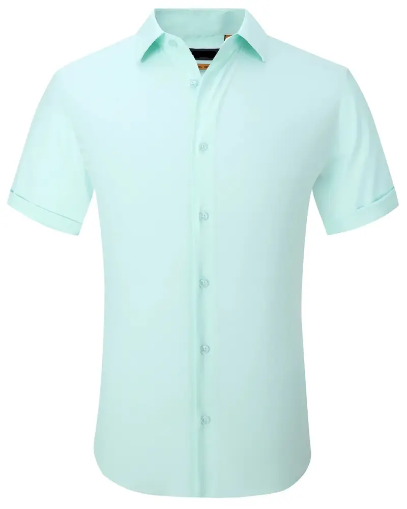 SC515-8 Mint Solid Stretch Short Sleeve Shirt