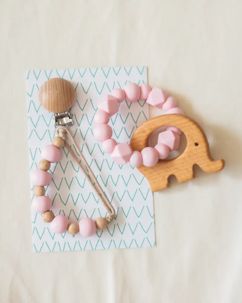 Set Mordillo + Portachupete Quartz Pink