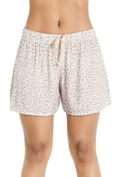 Short de Pijama con Listón Leopardo Arena