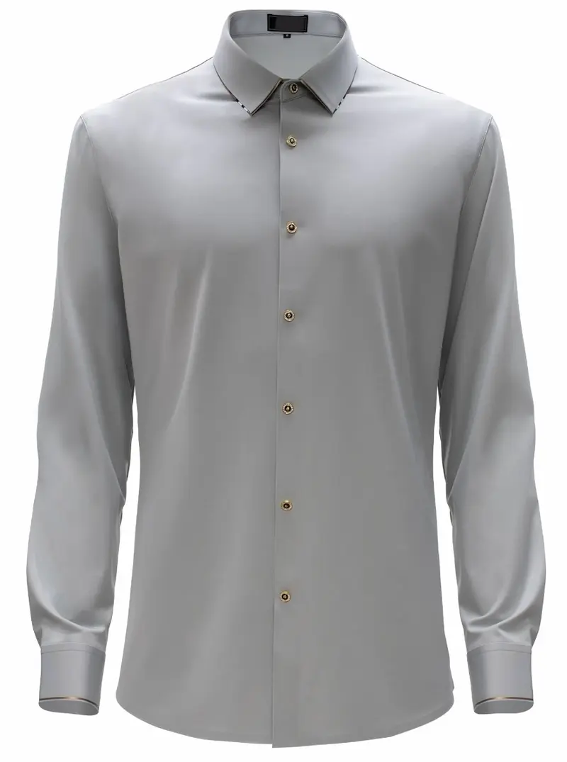 Silver Luxury Long Sleeve Shirt B322