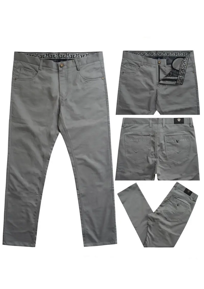 Silver Plaid Stretch Pants | FP-320-Silver