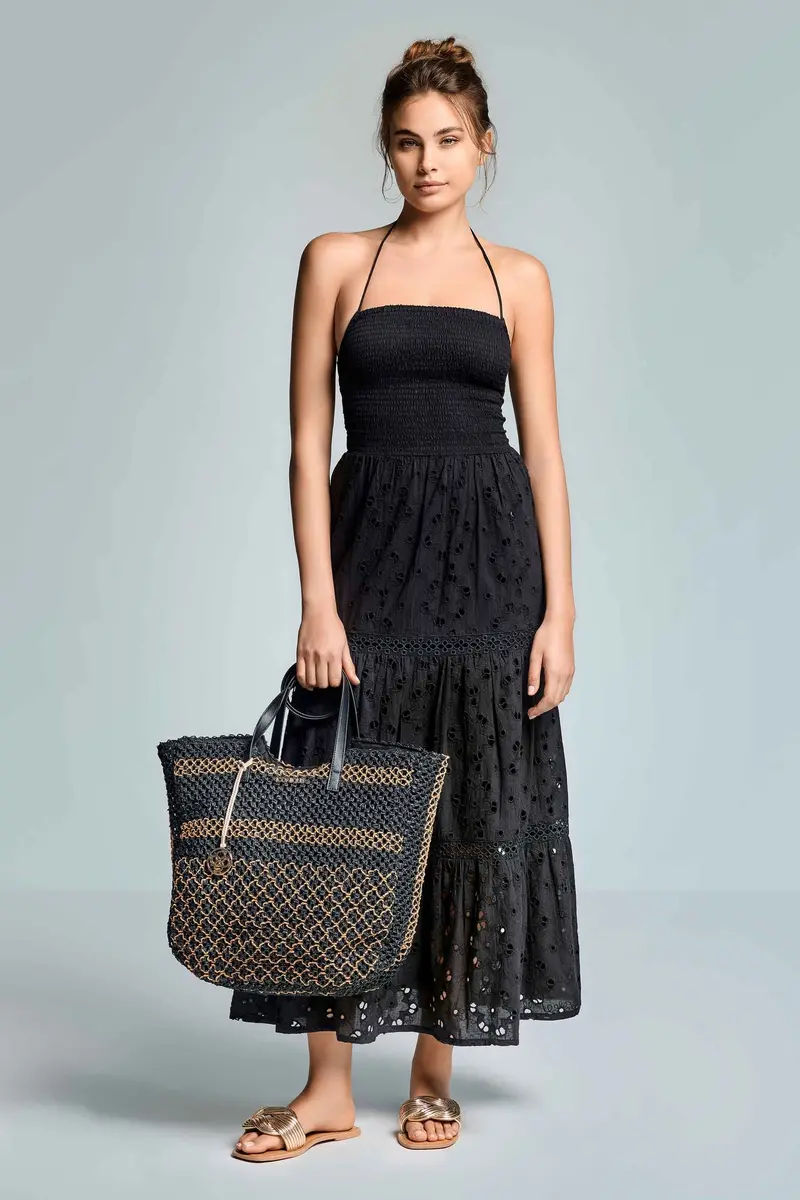 Sirya Long Dress - BLACK