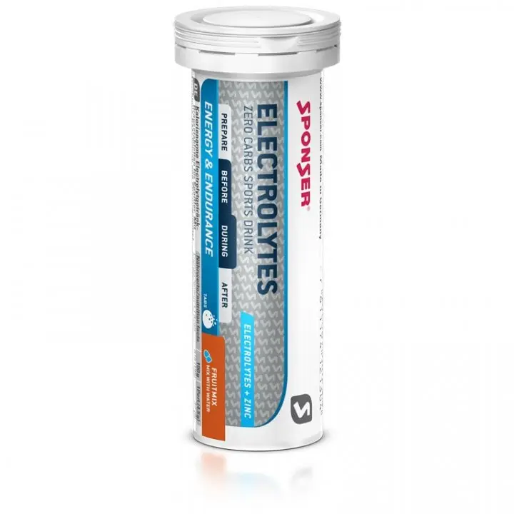 Sponser Electrolyte - Sales Electrolitos hidratantes bajo en calorías (10 pastillas efervescentes)