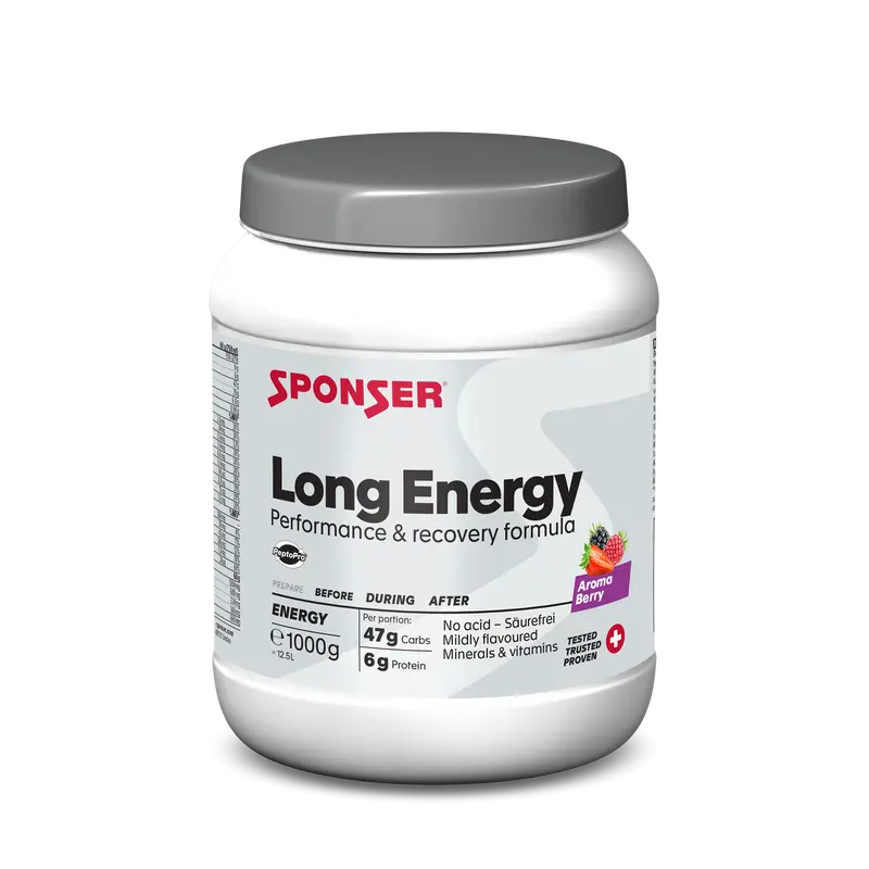 Sponser Long Energy - Bebida alta en carbohidratos en tarro grande (1000g)
