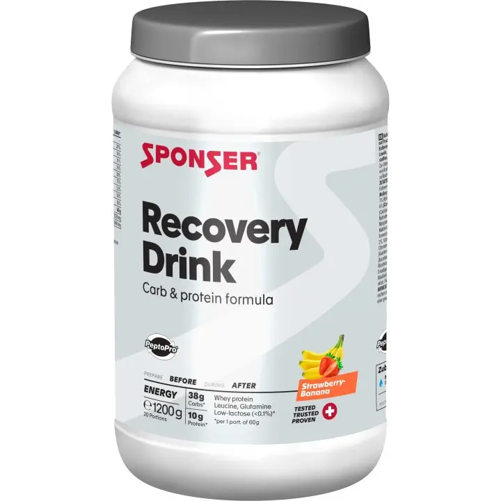 Sponser Recovery Drink - Bebida recuperador muscular( Proteina-Carbo-Aminoacidos y más) (1200g)