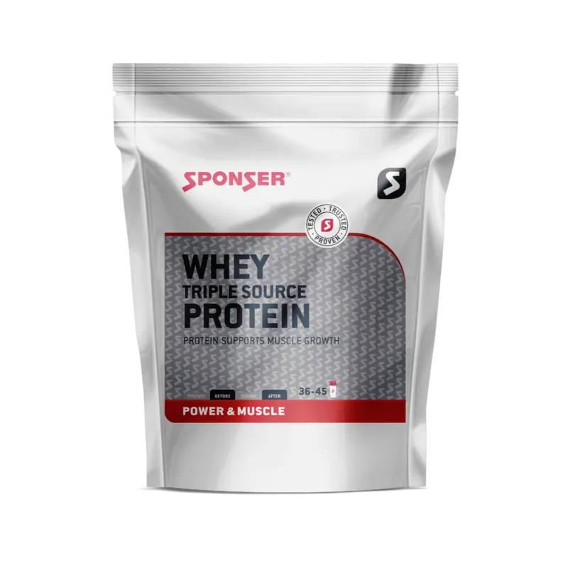 Sponser Whey Triple fuente - Proteína en Polvo.  Sabores Swiss Chocolate y Vainilla (500g)