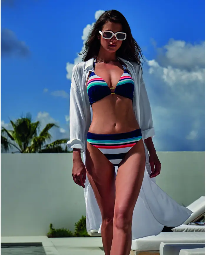 Sujetador halter rayas