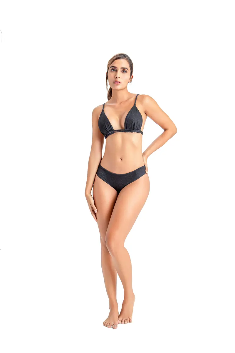 Top Alejandra Negro Unicolor