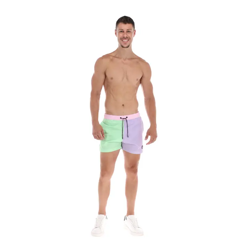 Traje De Baño Estampado Porto Blanco Caballero Verde, Lavanda y Rosado | TB-06